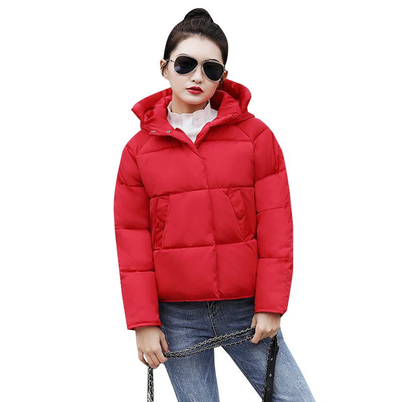 Women's short  clothes, new winter hooded loose down cotton clothes, small bread clothes jacket