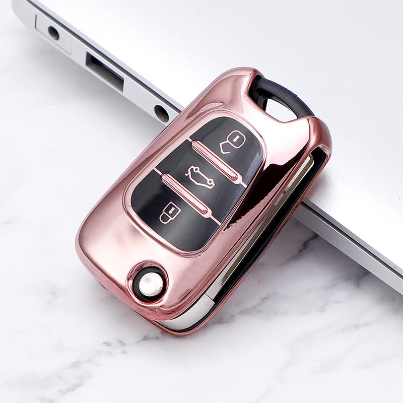 TPU Nyckelfodral för Hyundai Reina, So8, Rio Kia K2, K5, Sportage, Forte - Skyddsskal med full täckning