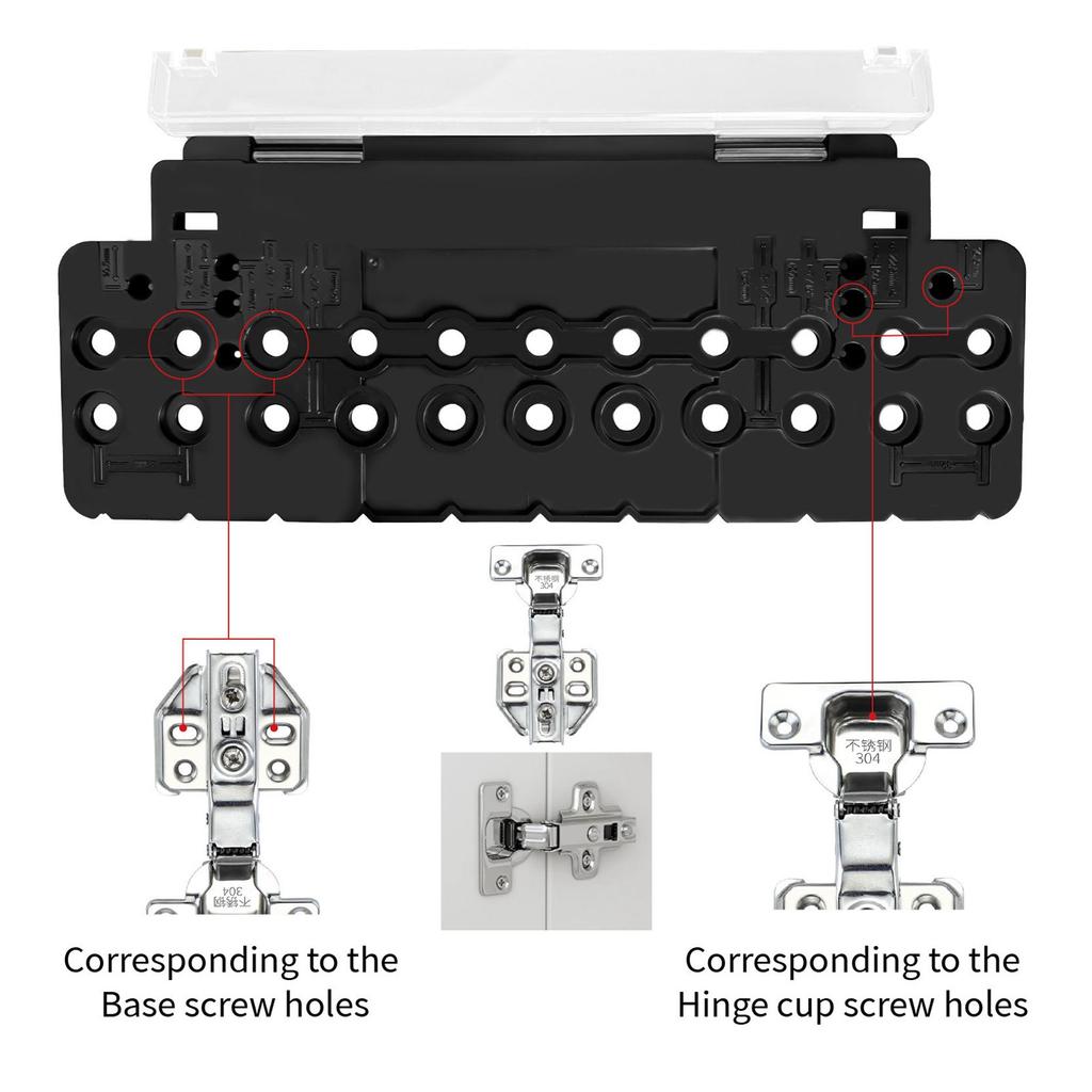 Shelf and Cabinet Hardware Jig Multifunctional 1 4in 5mm Accurate Shelf Peg Hole Jig for Woodworking