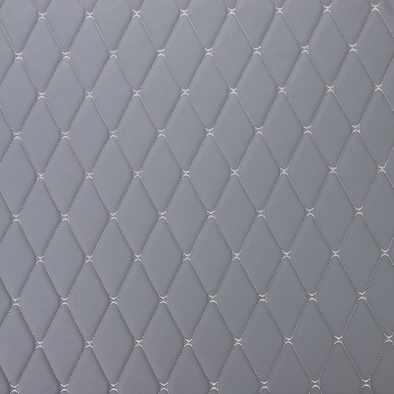 Diamond Pattern Quilted Leather Car Seat Cover & Mat