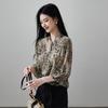 SOFSIL Women's Retro Print Button-Up Blouse
