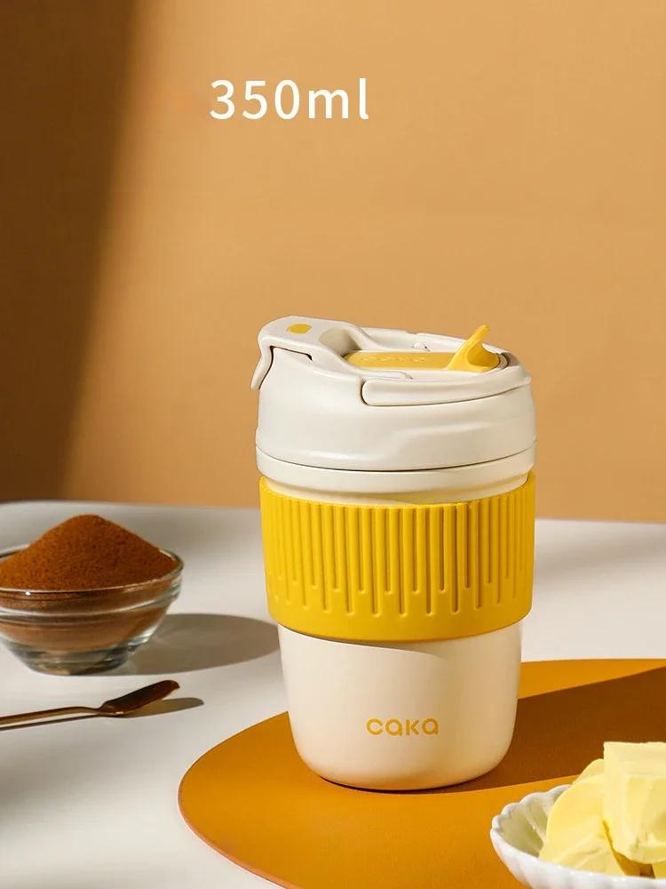 

Керамическая внутренняя чашка термоса для кофе, портативная дорожная чашка для кофе, высококачественная соломинка с крышкой, изысканный подарок, керамические кружки, чашки для чая, напитки capacity