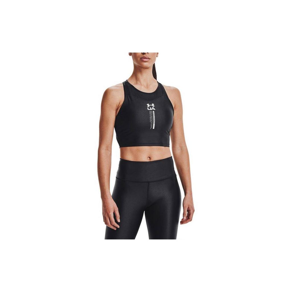Under Armour Iso-Chill Crop Training Tank Top Women Tops Black 1361151-001