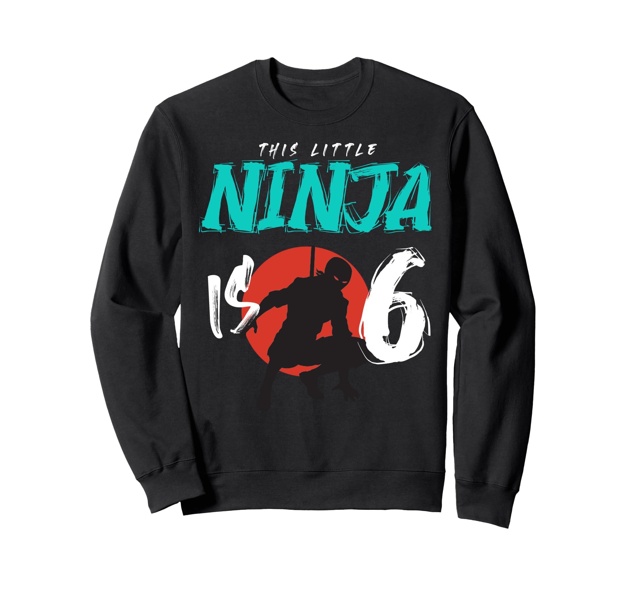 

Удивительная толстовка в стиле ниндзя для дня рождения, тематика боевых искусств для 6-летних чёрный