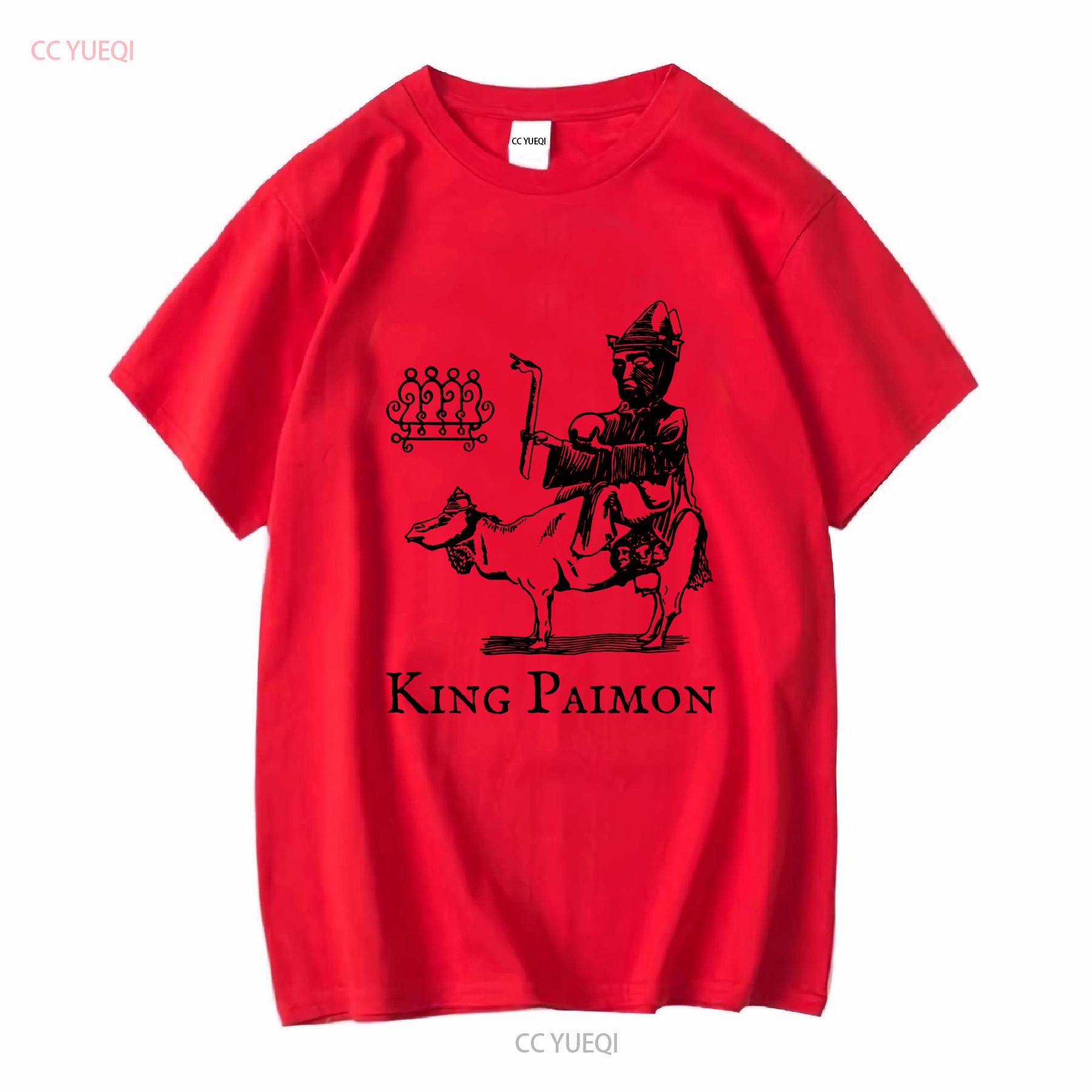 King Paimon T shirt Demon Demonology Occult Jersey long or short sleeves vintage Washed Slightly Breathable Comfortable graphic S