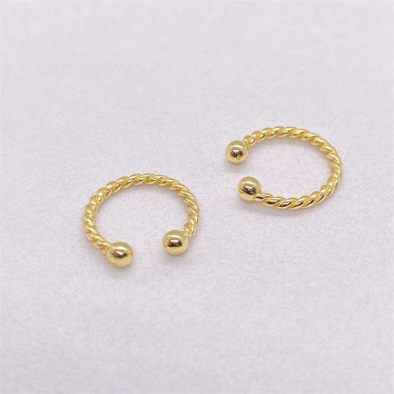 Korean Version of Hip-hop Trend Ear Bone Clip Women's Ear Buckle Twist Personality No Ear Piercing Ear Clip Temperament Stud Earrings Jewelry