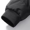 Men Jacket Lapel Long Sleeve Embossed Lines Zipper Pockets Elastic Hem Plush Lining Coat Solid Color Thickened Outwear