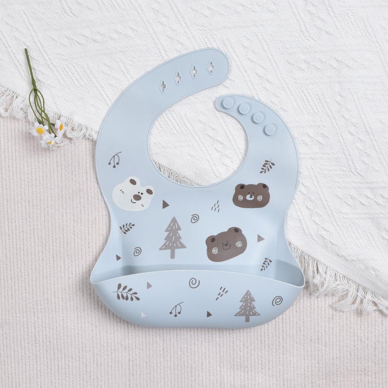 

Fashionable baby Feeding Cloth Toddle Bibs Adjustable Saliva Towel For Boys Girls Baby Silicone Bib Waterproof Infant Bibs