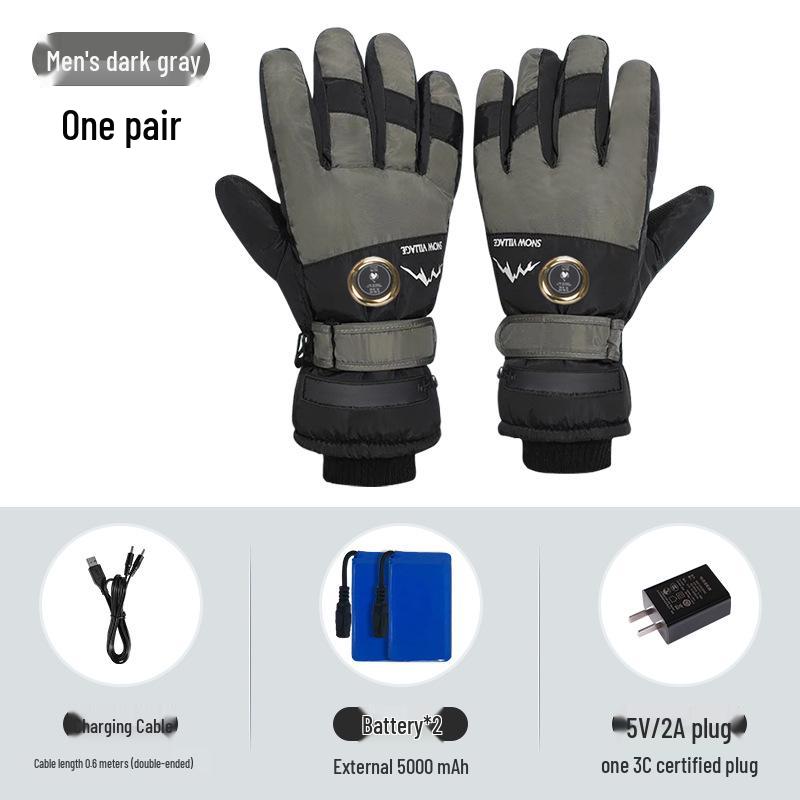 Infrared Heated Winter Gloves for Outdoor Cycling, Motorcycling & Skiing