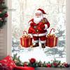 Xmas Decorative Decals Santa Claus Window Static Sticker, Reusable Waterproof PVC Christmas Decal, Winter Decorations HD Printing Clings for