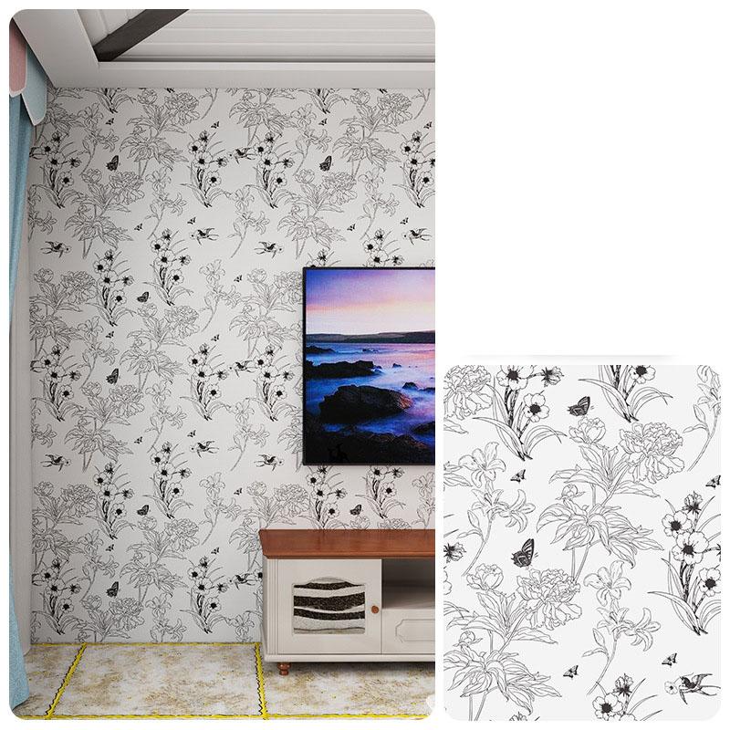 Self-Adhesive Waterproof Wallpaper Anti-Mold Washable Print Non-Slip Wear-Resistant Bedroom Living Room Accent Wall Decor