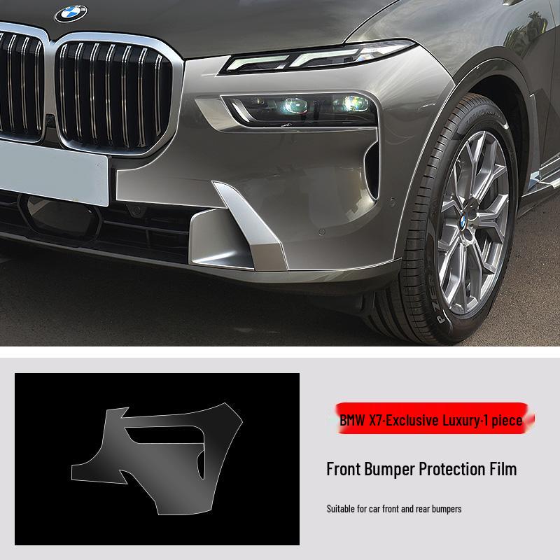 Vorgeschnittene durchsichtige TPU-Schutzfolie für vordere und hintere Stoßfänger - Passend für 23 BMW 7er Modelle