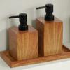 Elegant Wood Texture Resin Lotion Dispenser With Foam Pump For Shampoo Body Wash Hotel Homes Bathroom Essential