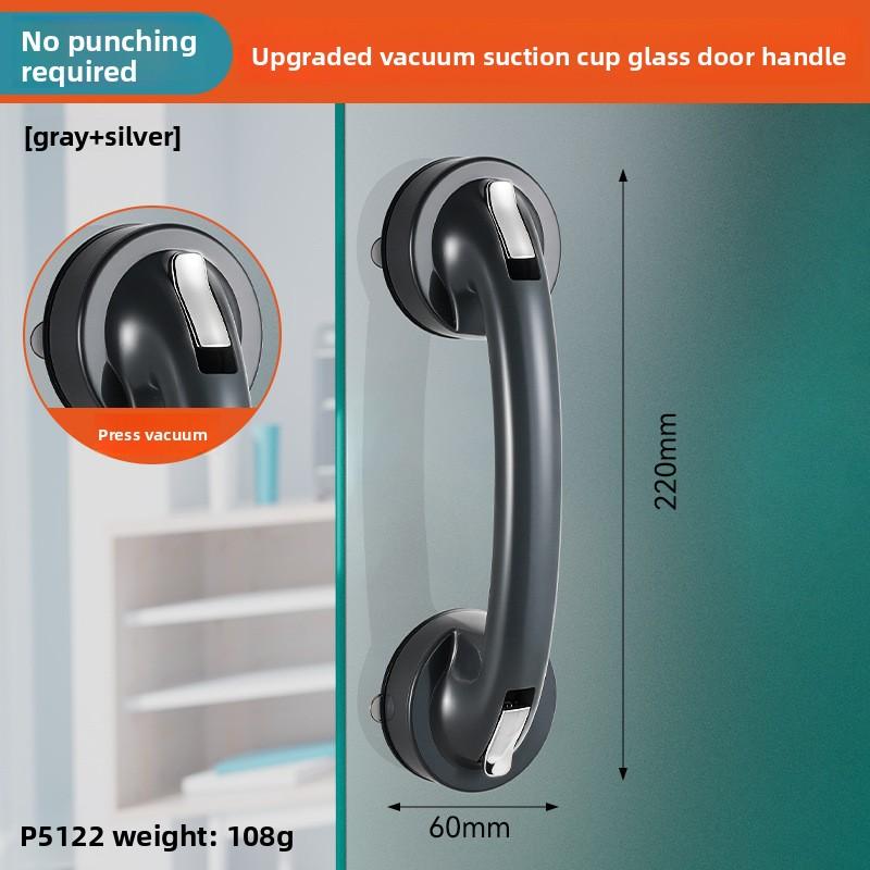 1 st Sugkoppshandtag för Glasdörr - Utan Hål, Skadefritt Handtag för Badrumsskjutdörr, för Skåp, Garderober, Kylskåp