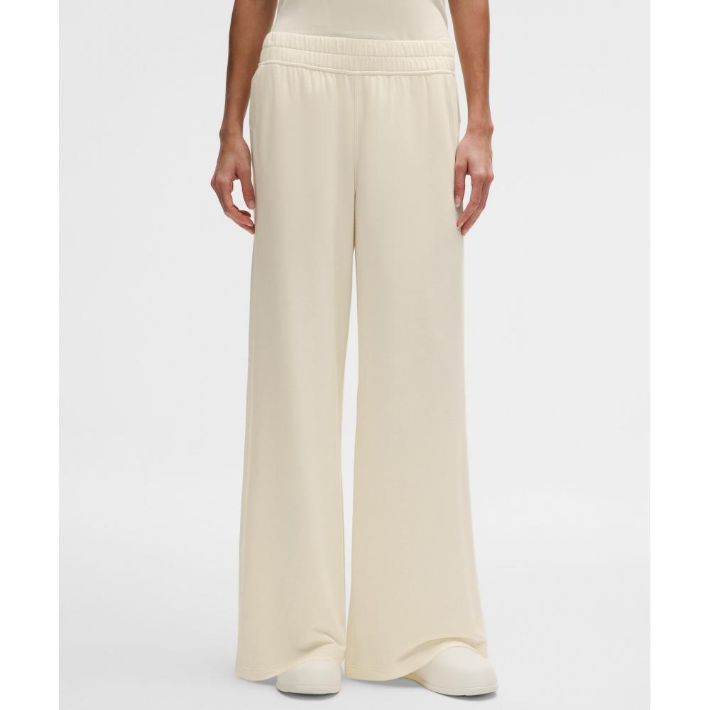 Lululemon Becalm Mid Rise Wide Leg Pant Coconut Ivory