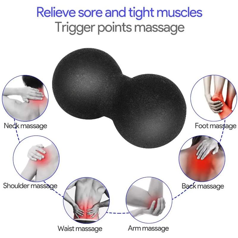 24*12CM Fitness Peanut Fascia Ball EPP Massage Ball 1PCS Double Hockey Ball Parfaitement adapté aux points de déclenchement de la fasciite plantaire et aux tissus profonds