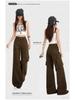 Women's Trendy Cotton Micro-Flare Casual Jeans with Patch Pockets and Deconstructed Design