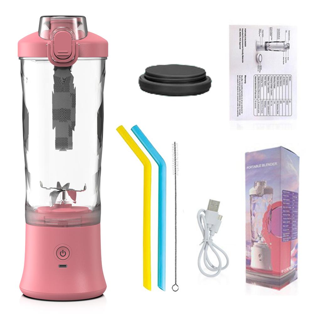 Přenosný mixér na smoothie 600ml mini elektrický odšťavňovač ovocné mixéry USB dobíjecí smoothie mixér na čerstvé šťávy přenosný