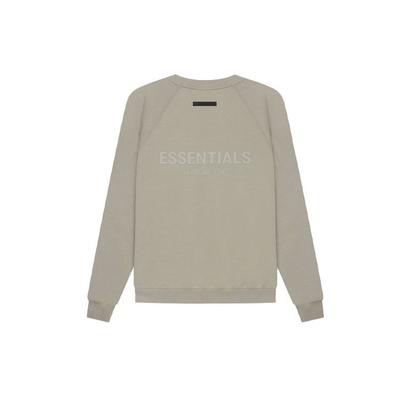 Fear of God Essentials Fleece Crewneck Sweatshirt With Logo Print Unisex Sweatshirt Moss FOG-SS21-580