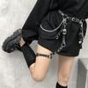 Hip Hop Skirt Belt Metal JK Leg Loop Personality Waist Chain  Girls