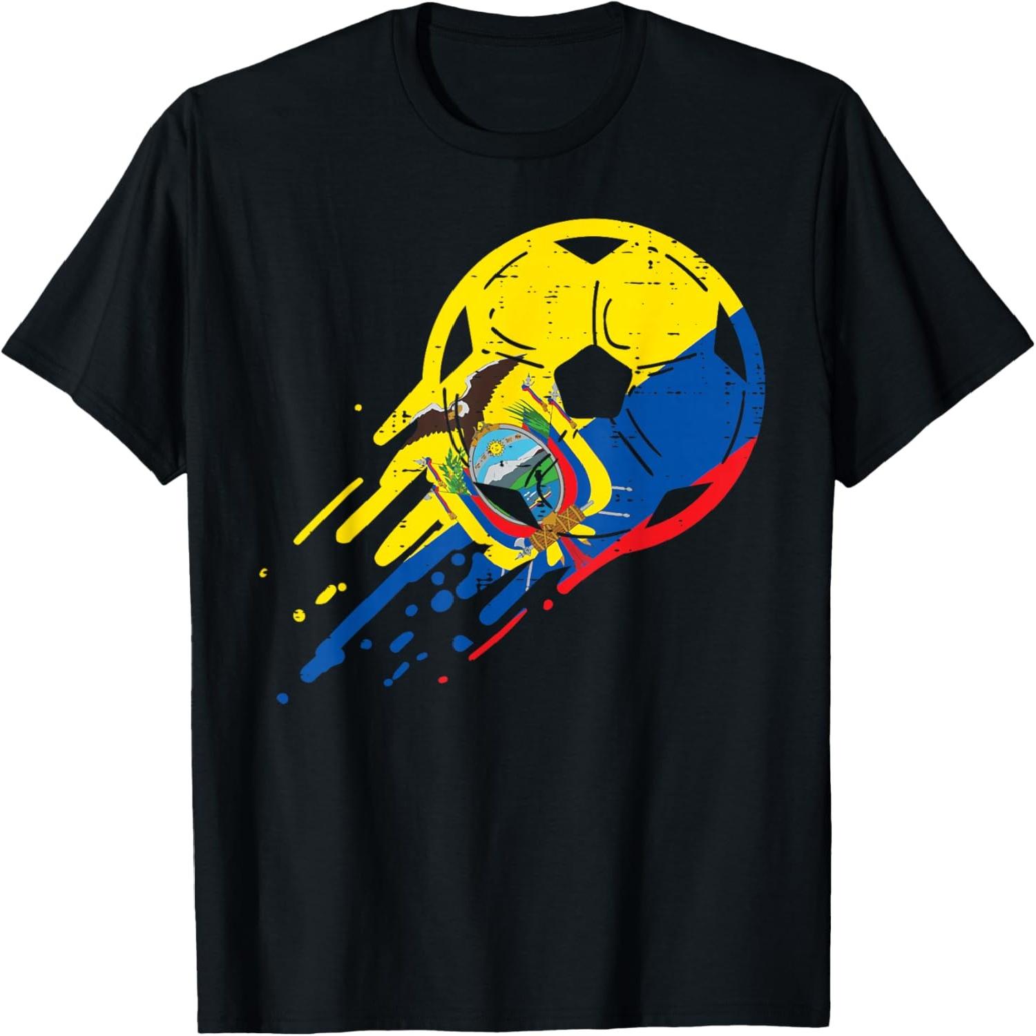 Ecuador Flag Ecuadorian Soccer Football Fan Men Women Kids T-Shirt S разноцветный