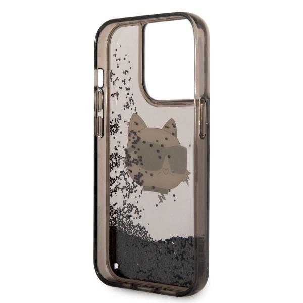 Etui Do iPhone 14 Pro Max Karl Lagerfeld Glitter Choupette Czarny
