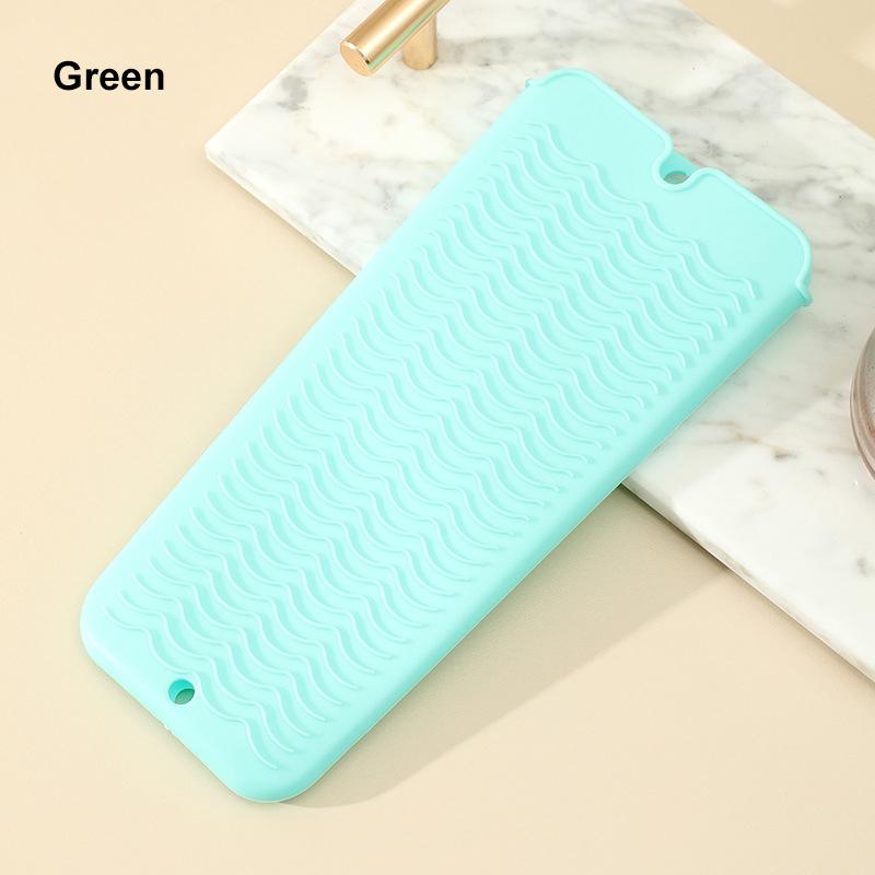 Silicone Hair Curling Wand Cover Hair Straightener Storage Bag Hairdressing Curling Iron Insulation Mat Heat Resistant Pouch