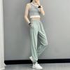 Women's Plus Size Ice Silk Quick-Dry Sports Pants - Breathable, Elastic & Perfect for Yoga and Running.