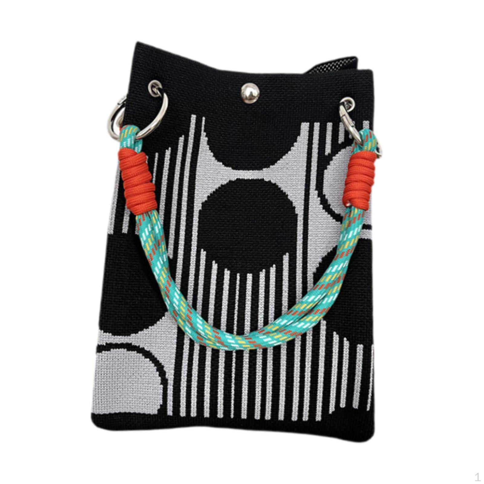 

Вязаная Сумка Модный Подарок для Девочек Женщин Портативная Сумка-Тоут Пляжная Весенняя чёрный