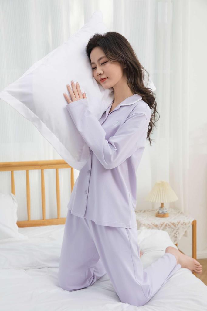Pajama Long Front Room Loose Sweat Skin [WDPAWS] Women's Set, Sleeves, Comfortable, Spring, Summer, Autumn, Opening, Wear, Fit, Simple, Absorbent,