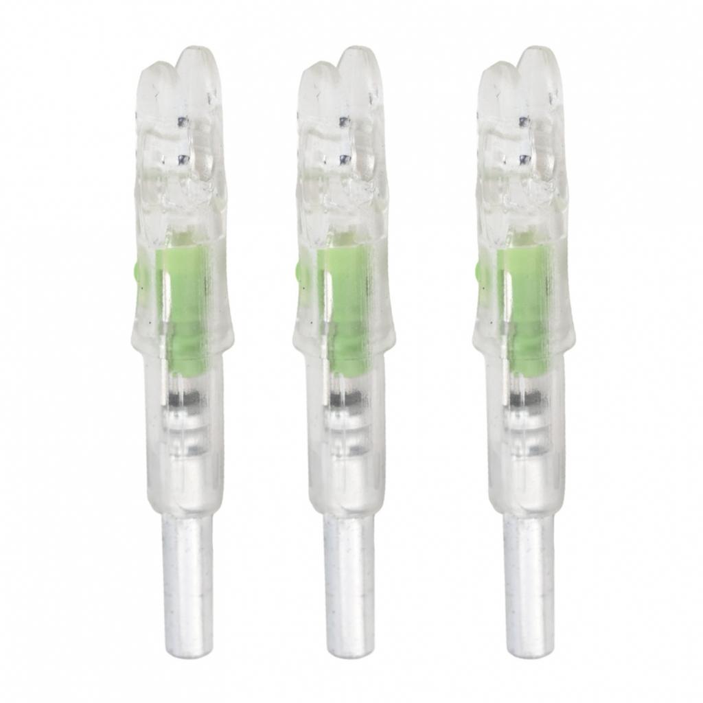 3 Pezzi Coda di Freccia Luminosa Nock Luminoso 46,3*8,3*7,7 mm Illuminazione Automatica