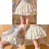 Princess Style White Lace Bubble Skirt With High Waist For Women Spring 2025