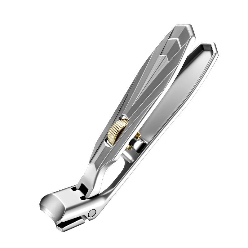Angled Stainless Steel Anti-Splash Nail Clippers with Pulley Switch