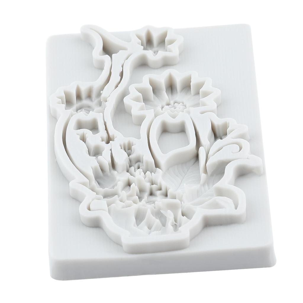 Flower Vase Silicone Molds Lotus Rose Daisy Flower Fondant Mold Relief Flower Mold Cake Decorating Tools Cupcake Topper Candy Chocolate Gumpaste Mold