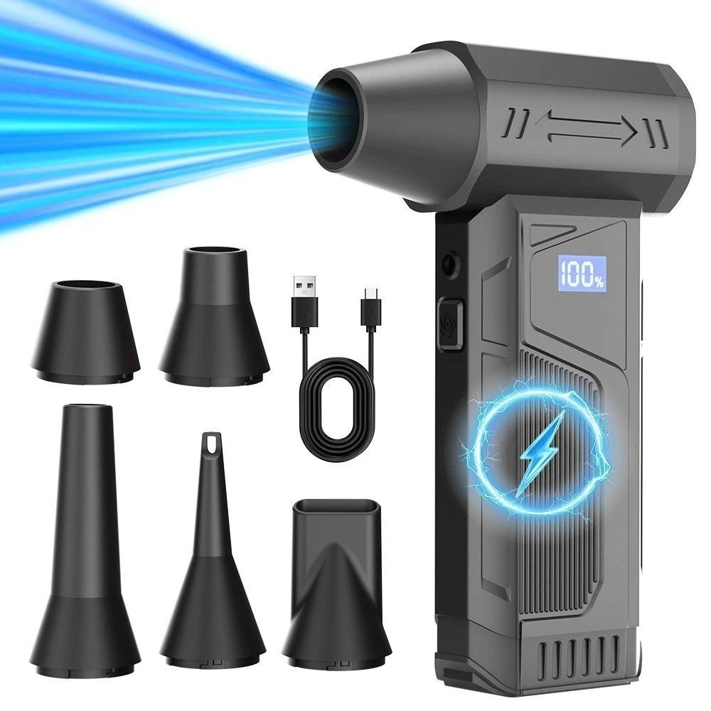 Digital Display Wireless Jet Fan High Power Turbo Jet Blower  Wind Pressure Application чёрный