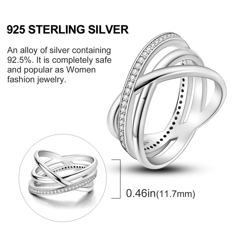 New 925 Silver Rings Zircon Sparkling CZ Rings Rings For Women Original Wedding Fine Jewelry Accessories Gifts