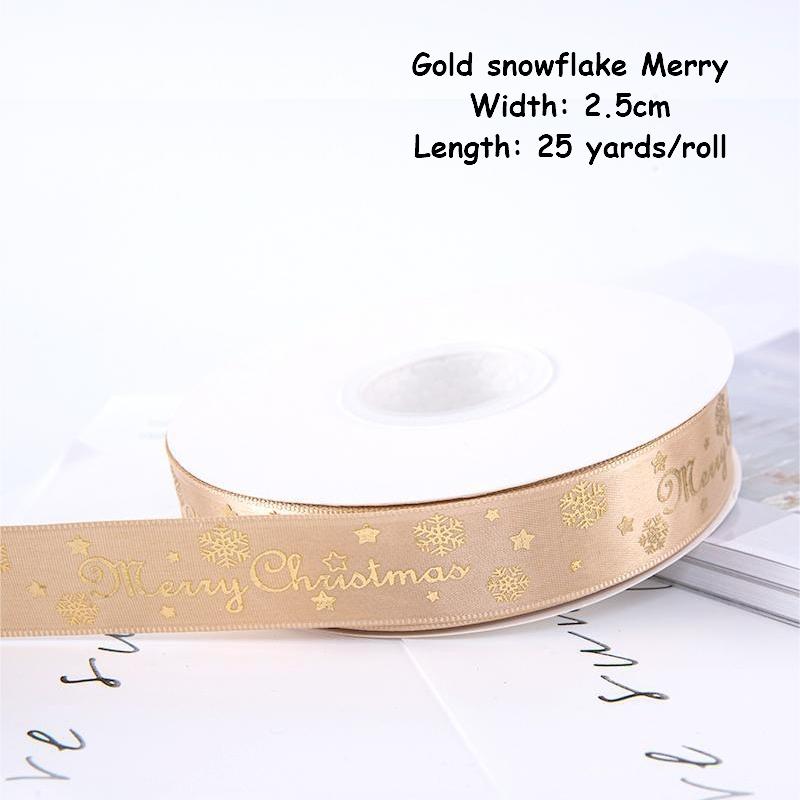 1/4 Inch Christmas Ribbon for Crafts Holiday Grosgrain Ribbon Christmas Ribbon for Gift Wrapping Festival Party Decoration