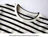 Women's Striped Long Sleeve Crew Neck T-Shirt - 2025 Autumn/Winter Slim Fit Pure Cotton Base Layer
