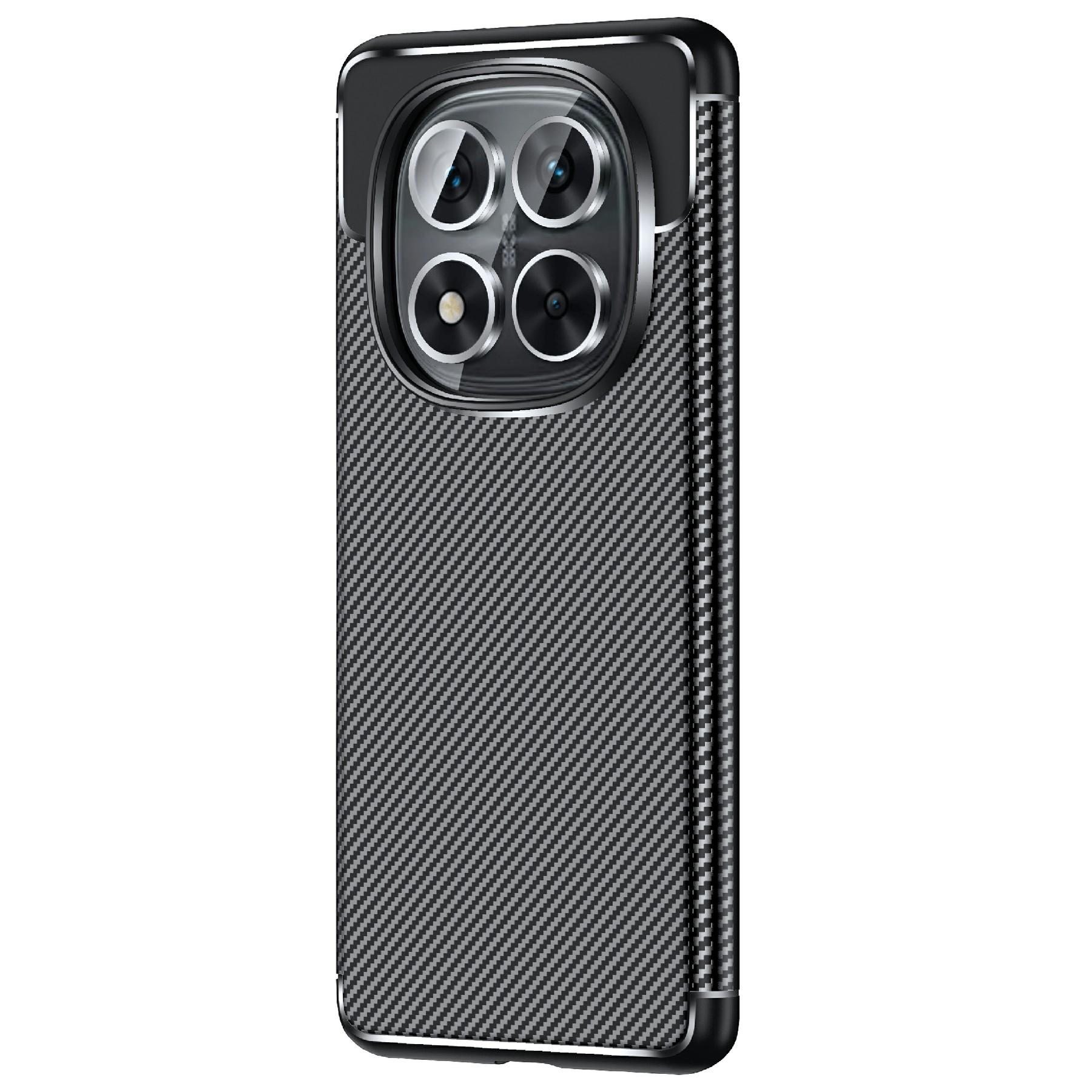 

For Xiaomi Redmi Note 14 Pro 5G/Poco X7 5G Case Carbon Fiber Texture TPU Phone Cover Heat Dissipation Style A