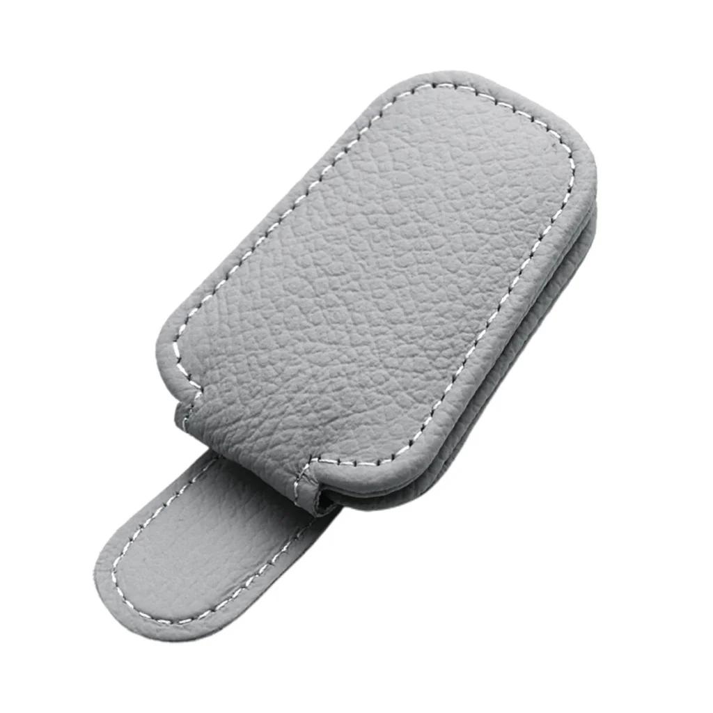 Car Sunglasses Holder Glasses Case Magnetic Mount Ticket Card Sun Visor Sunglasses Clip Leather Eyeglasses Clip Car Accessories