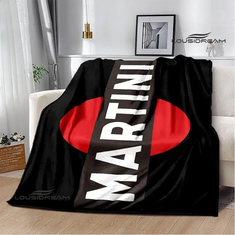 Martini Logo Printing Blanket Warm Blankets Flannel Soft and Comfortable Home Travel Blanket Blankets for Beds Birthday Gift