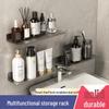 Wall-Mounted No-Drill Bathroom Vanity Shelf with Space for Faucet and Mirror