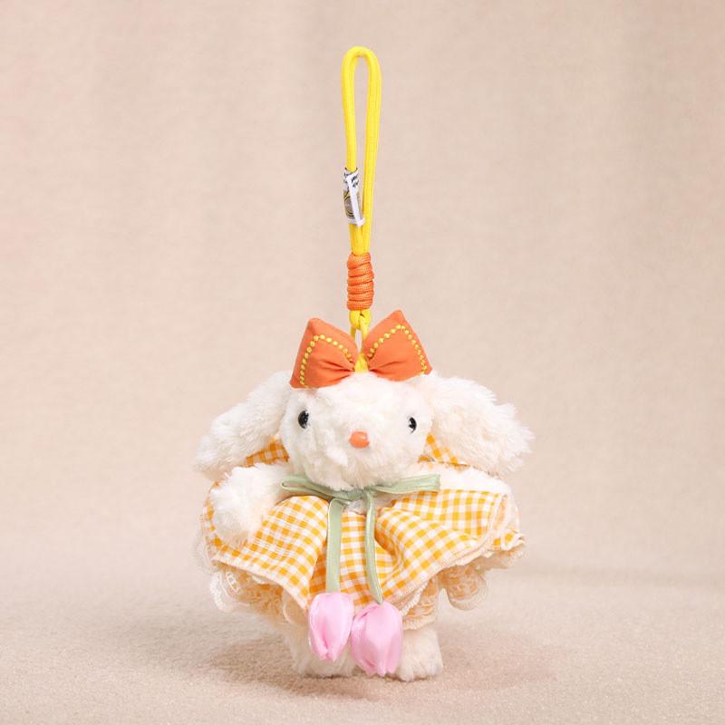 Plush Bunny Keychain With Tulip Dress For Kids And Adults