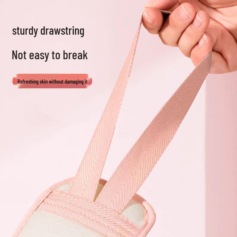 Long Strip Loofah Back Scrubber - 2-in-1 Bath Towel & Exfoliating Pad