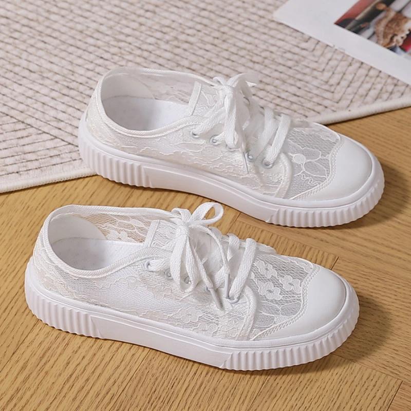 Ladies' Breathable Mesh Casual Shoes Outdoor Anti Slip Hollow Lace Women's Shoes 2025 Summer Lightweight Tennis Shoes Sports