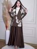 European & American Elegant Fashion Print Jacket + Midi Skirt Set - Autumn 2025 Collection