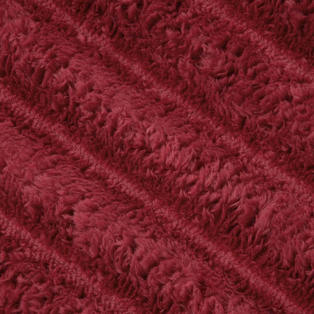 Throw Blanket Burgundy Red 270 x 240 cm Fleece