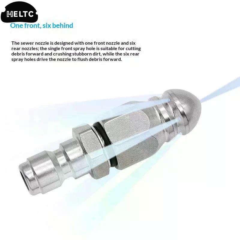 High-Quality 1/3/5Pcs 1/4" Stainless Pressure Washer Quick Plug Drain Hose Nozzle Tool Water Jet High Pressure Sprayer Nozzle