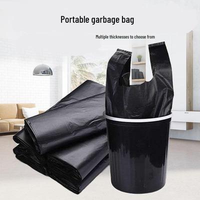 Thickened Black Vest-Style Trash Bags for Home, Kitchen, and Office