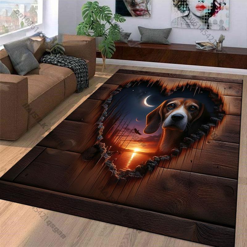 Nature dog fire heartfelt symbolismcarpet Yoga living room room decor children's crawling mat doormat area rug games mat